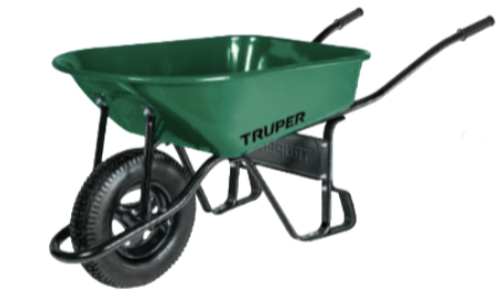Carretilla 4.75 ft3 angosta Neumática, tubular, Truper