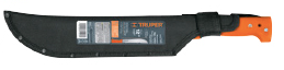 Machete rambo 12',cacha remachada naranja, con funda, TRUPER