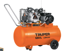 Compresor lubricado, de banda, 60L, hor, 4HP, 127V, TRUPER