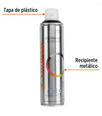 Pintura en aerosol, rojo primario, bote esbelto, 400ml