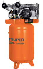 Compresor lubricado, 50L, 3-1/2HP, vertical, 127V, TRUPER