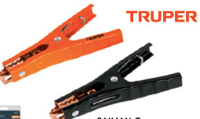 Caballete con 2 caimanes para cables pasa corriente, Pretul