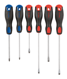 Juego de 6 desarmadores mango Comfort Grip, Pretul