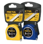 Flexómetro amarillo 3 m cinta 13 mm, en tarjeta, PRETUL