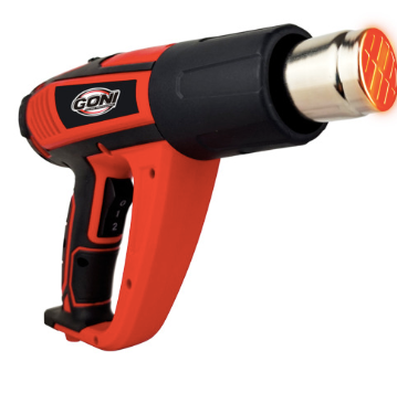 Pistola de calor con regulador de temperatura y accesorios