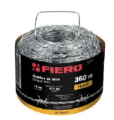 Rollo de alambre de púas 360m calibre 15.5, FIERO