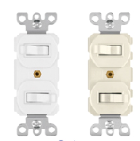 Interruptor dúplex de palanca, Standard, marfil, Volteck