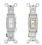 Interruptor vertical de palanca, 3 vías, Standard, marfil