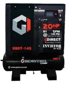 Compresor de Tipo Tornillo 20 HP 145 PSI C/TANQUE 300LT